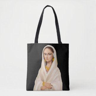 Tote Bag Portrait de femme élégante | Illustration d'art cu