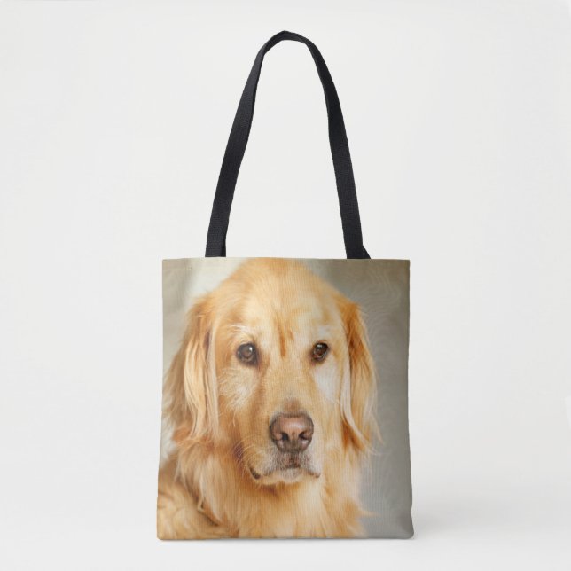 Tote Bag Portrait de Golden Retriever (Devant)