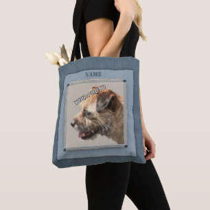Tote Bag Portrait de l'animal de compagnie bleu Photo Frang
