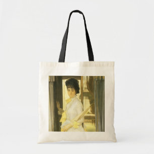 Tote Bag Portrait de Miss Lloyd par Tissot, Portrait Vintag