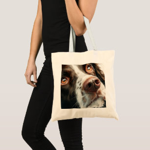 Tote Bag Portrait de springer spaniel marron