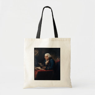 Tote Bag Portrait en miniature, Benjamin Franklin Père fond