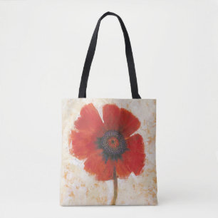 Tote Bag Portrait rouge de pavot