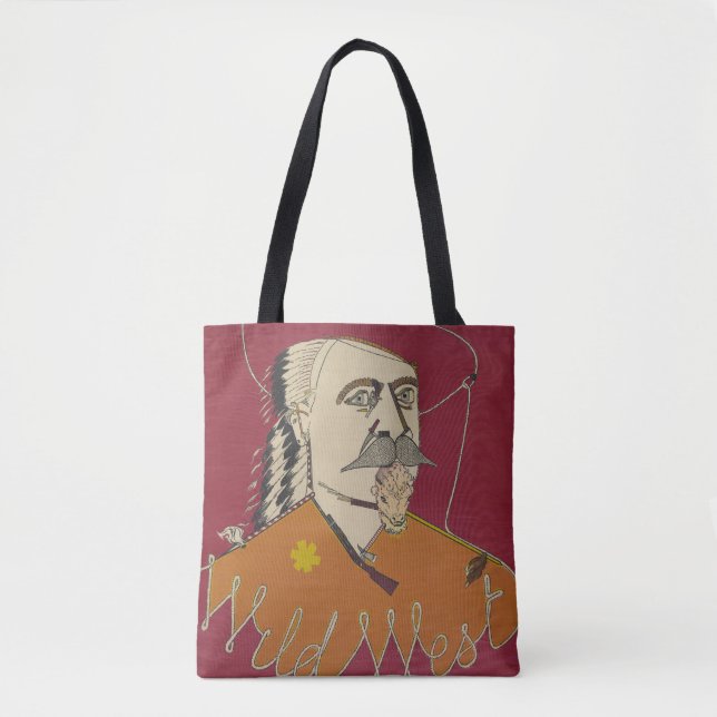 Tote Bag Portrait Tête Et Épaules De Buffalo Bill (Devant)
