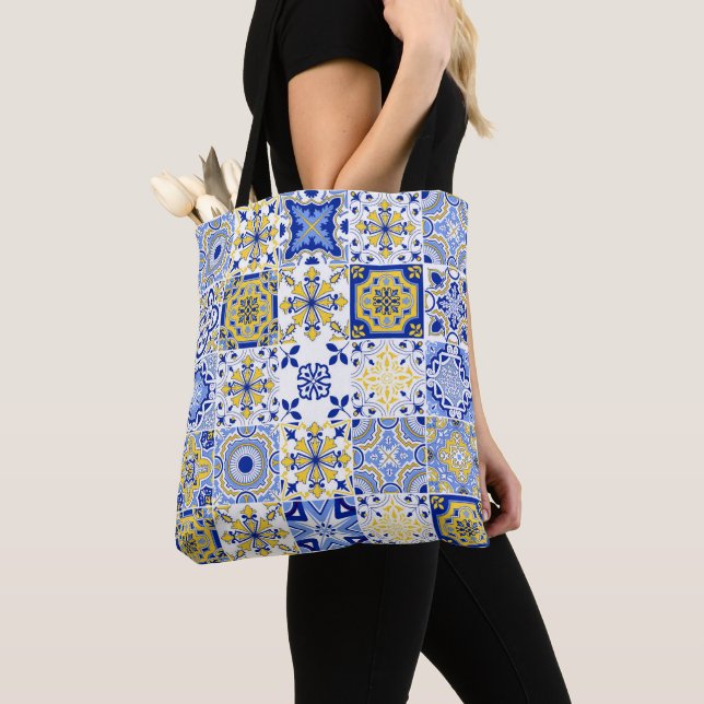 Tote Bag Portuguese Tiles Pattern  (De près)