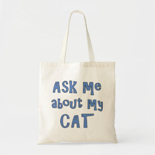 Tote Bag Posez-moi des questions sur mon chat