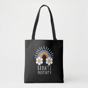 Tote Bag Positivité du rayonnement Arc-en-ciel coloré et