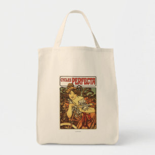 Tote Bag Poste publicitaire féminine à vélo Perfecta