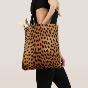 Tote Bag Poster de animal Cheetah Brown et noir