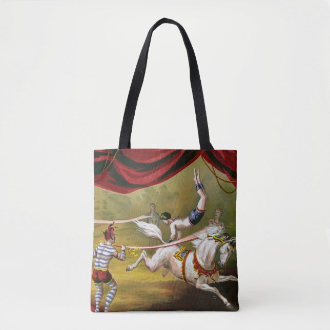 Tote Bag Poster De Cirque Montrant Acrobat En Cours De Cour (Devant)