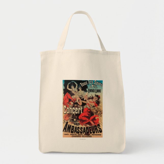 Tote Bag Poster de concert sur Avenue de Champs-Elysées (Devant)
