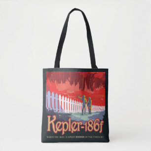 Tote Bag Poster De L'Espace Rétro De Kepler-186f.