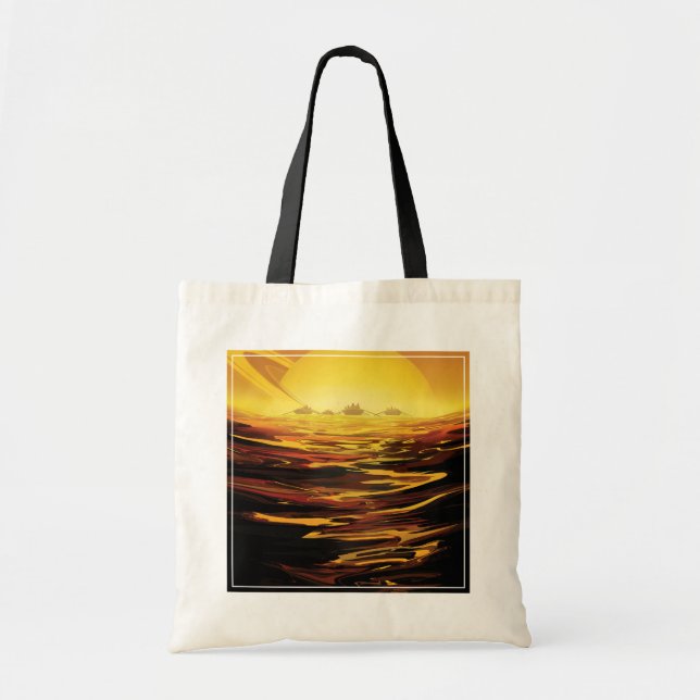 Tote Bag Poster de l'espace rétro - La plus grande lune de  (Devant)