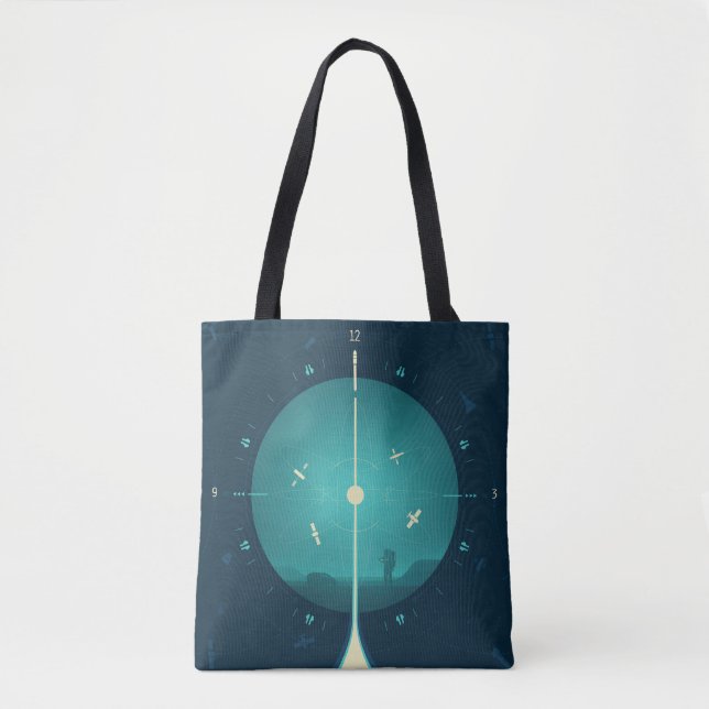 Tote Bag Poster de l'horloge atomique Deep Space, version b (Devant)