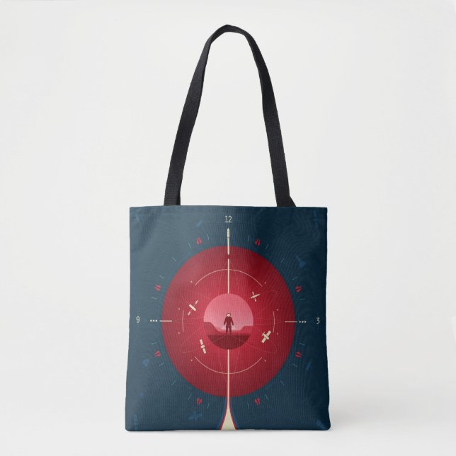 Tote Bag Poster de l'horloge atomique Deep Space, version r (Devant)