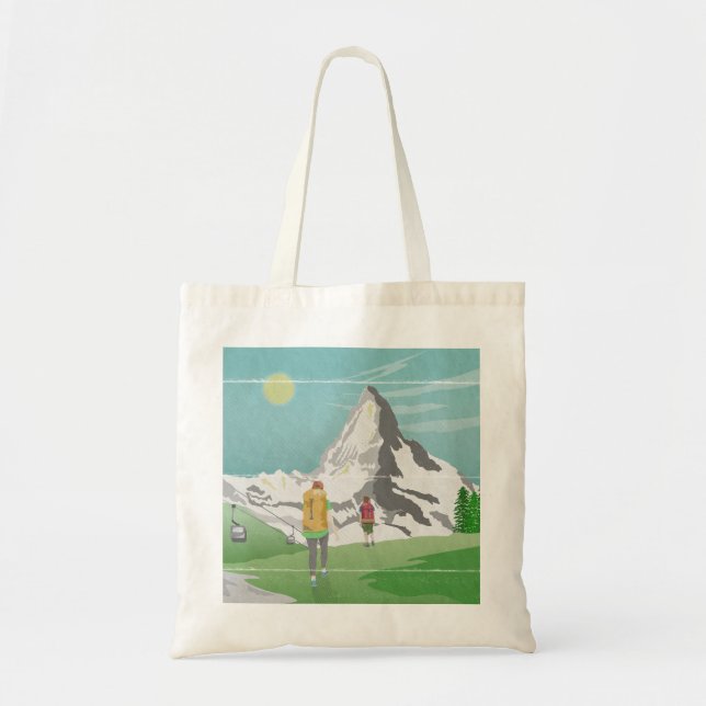 Tote Bag poster de voyage matterhorn Suisse (Devant)