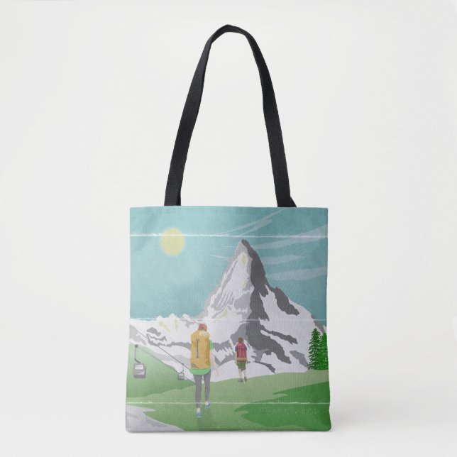 Tote Bag poster de voyage matterhorn Suisse (Devant)