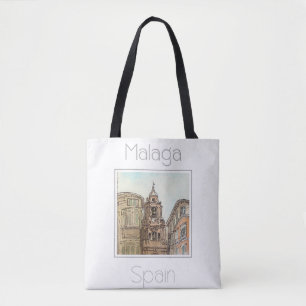 Tote Bag Poster de voyage pour Malaga Espagne