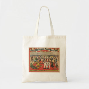 Tote Bag Poster Du Cirque Montrant L'Amusant Antique Des Cl