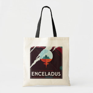 Tote Bag Poster Espace Rétro Mission Cassini À Saturne