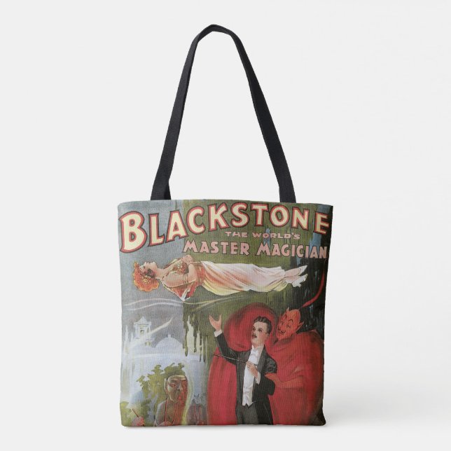 Tote Bag Poster magique vintage, Grand Magicien Blackstone (Dos)