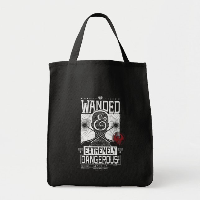 Tote Bag Poster Recherché géant et extrêmement dangereux -  (Devant)