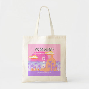 Tote Bag Poster rose de Rio de Janeiro Brésil Travel Art