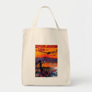 Tote Bag Poster vintage de l'aviation De Lyon de d de