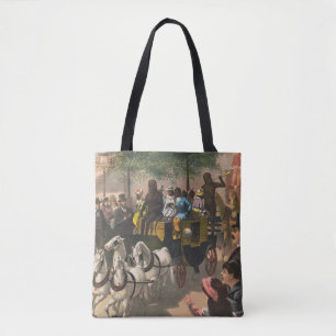 Tote Bag Poster vintage D'Un Entraîneur Piloté Par Un Singe
