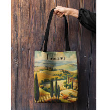 Poster Vintage voyage Campagne toscane