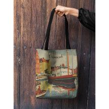 Poster Vintage voyage Danemark personnalisable
