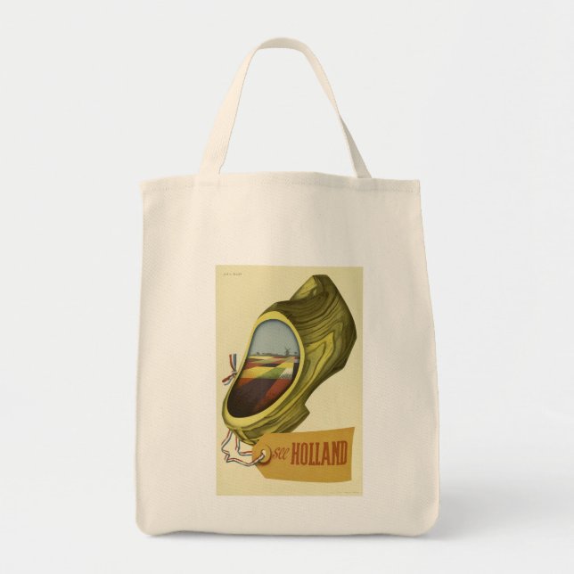 Tote Bag Poster Vintage voyage Holland, (Devant)