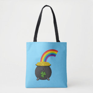 Tote Bag Pot de dessin en or arc-en-ciel