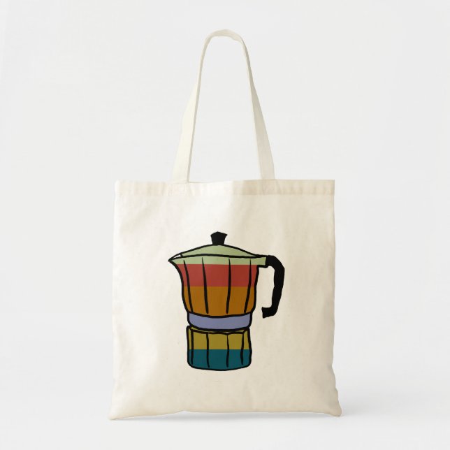 Tote Bag Pot Moka Retro (Devant)