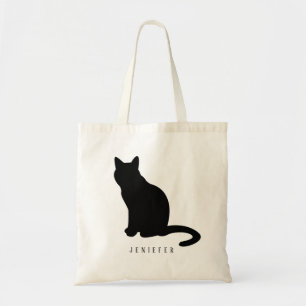 Tote Bag Pot pour animal de compagnie noir personnalisé Cut