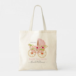 Tote Bag Poubelle rose fleurie