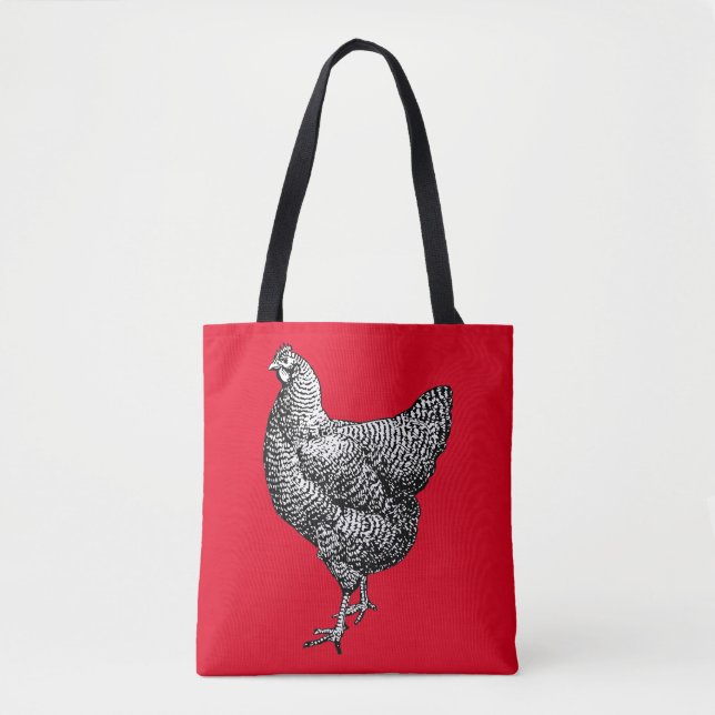 Tote Bag Poulet de roche Plymouth Barred classique Hen (Devant)