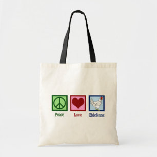 Tote Bag Poulets d'amour de paix