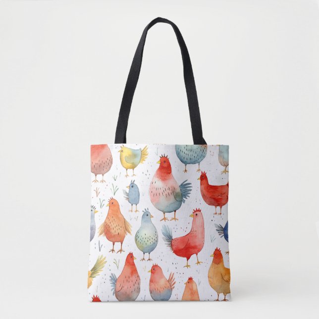 Tote Bag Poulets d'élevage (Devant)