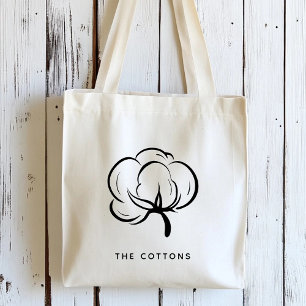 Tote Bag Poupée de coton floral personnalisée