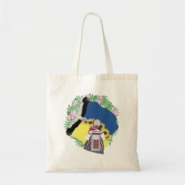 Tote Bag Poupée folklorique ukrainienne, Motanka. (Devant)