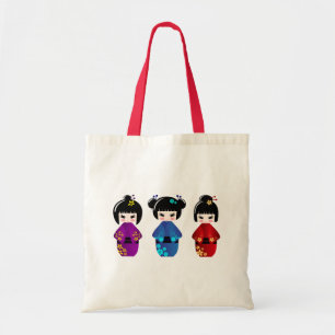 Tote Bag Poupées de Kokeshi