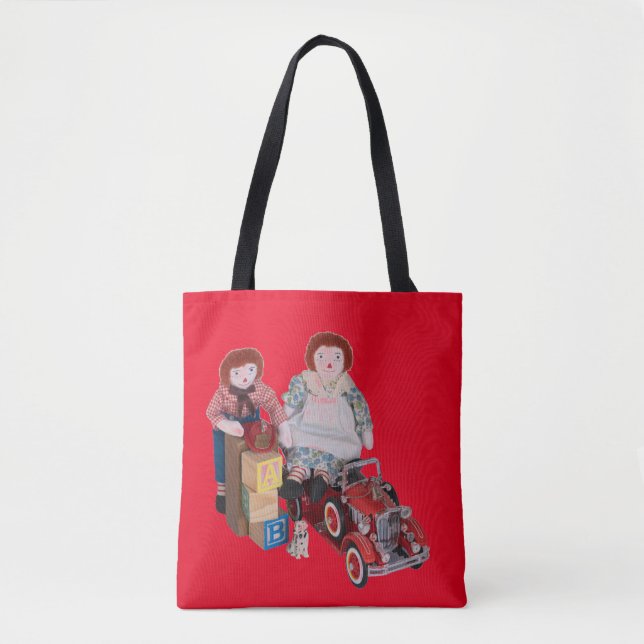 Tote Bag Poupées Raggedy Ann & Andy avec jouets (Devant)