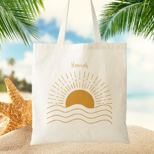 Tote Bag Pour son soleil bohème d'été minimaliste moderne