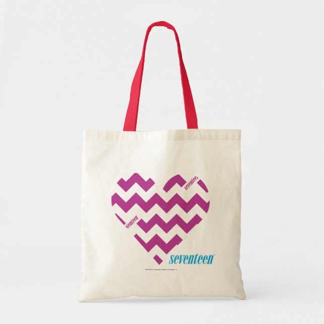 Tote Bag Pourpre 2 de zigzag (Devant)