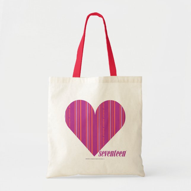 Tote Bag Pourpre mince 4 de rayures (Devant)