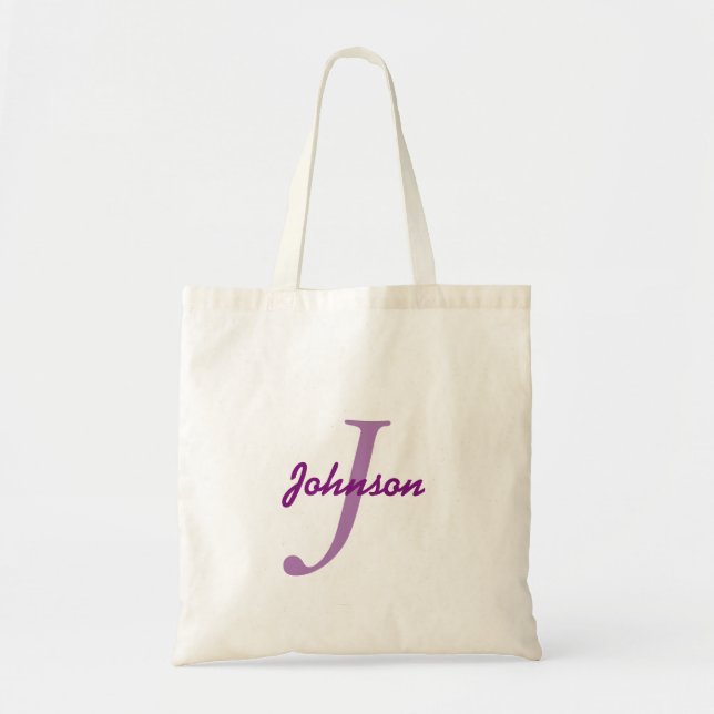 Tote Bag Pourpre nommé personnalisé de lavande de (Devant)