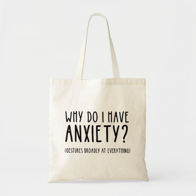 Tote Bag Pourquoi Ai-Je De L'Inquiétude ? Les gestes en tou (Devant)