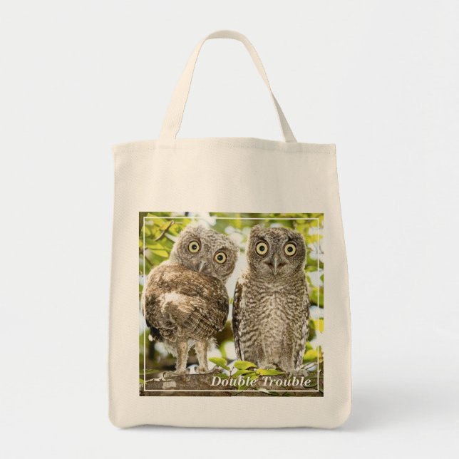 Tote Bag Poussins de hiboux de cri strident (Devant)