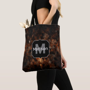Tote Bag Poutre d'or dans l'univers brillant géométrique Mo